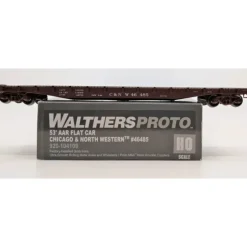 Walthers 920-104109 HO Chicago and North Western 53' AAR Flatcar RTR #46485 - Your Source for Gaming Essentials Discount