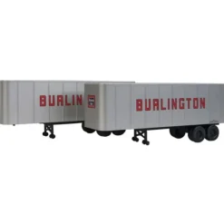 Walthers 949-2358 HO Chicago, Burlington & Qunicy 32'' Trailer 2-Pack - Assemble - Your Source for Gaming Essentials Discount