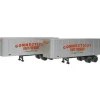 Walthers 949-2354 HO Connecticut Fast Freight 32' Trailer Assembled (Pack of 2) - Your Source for Gaming Essentials Clearance