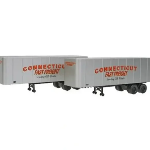 Walthers 949-2354 HO Connecticut Fast Freight 32' Trailer Assembled (Pack of 2) - Your Source for Gaming Essentials Clearance