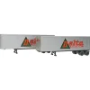 Walthers 949-2302 HO Delta Motor Line Inc. 40' Trailer Assembled (Pack of 2) - Your Source for Gaming Essentials Discount