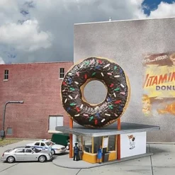 Walthers 933-3768 HO Hole-In-One Donut Shop Building Kit - Your Source for Gaming Essentials Outlet