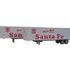 Walthers 949-2314 HO Santa Fe 40' Trailer 2-Pack - Assembled - Your Source for Gaming Essentials Best