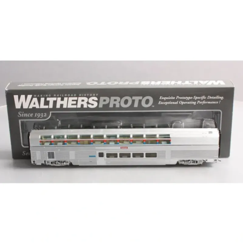 Walthers 920-14321 HO Scale Amtrak 85' Budd Hi-Level Lighted Sky Lounge Car - Your Source for Gaming Essentials Outlet