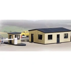 Walthers 933-3517 HO Yard Office & Gatehouse W/Gate Plastic Kit - Your Source for Gaming Essentials Best Sale