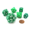 Dice-Who Knew Dice Set, 6 Pack of Unique D3, D5, D7, D16, D24, D30 Dice - Green - Your Source for Gaming Essentials