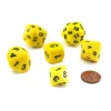 Dice-Who Knew Dice Set, 6 Pack of Unique D3, D5, D7, D16, D24, D30 Dice - Yellow - Your Source for Gaming Essentials