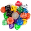 Dice-Wiz Dice 25 Pack of Random D10 Tens (00) Polyhedral Dice in Multiple Colors - Your Source for Gaming Essentials