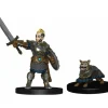 Tabletop Miniatures-WizKids Wardlings Painted Miniatures: (W2) Boy Fighter & Battle Dog - Your Source for Gaming Essentials