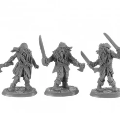 Tabletop Miniatures-Zombie Pirates (3) #30040 Reaper Legends: Bones USA Unpainted Plastic Figures - Your Source for Gaming Essentials